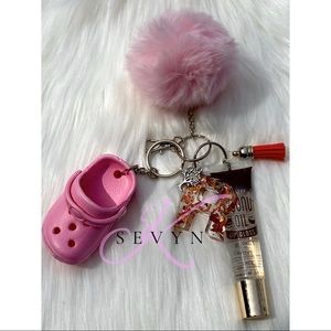 croc x lipgloss keychain